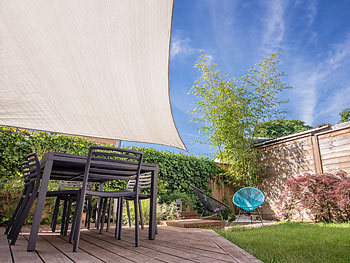 Royal Gardineer Sonnensegel für Balkon, Terrasse & Garten, rechteckig, 3 x 4 m, taupe