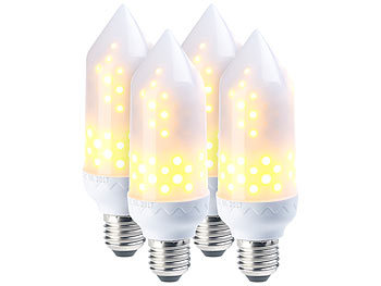 4er-Pack LED-Flammen-Lampe mit realistischem Flackern