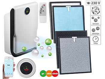 Sichler 6-Stufen-Luftreiniger mit UV, Ionisator, WLAN & App, Alexa-kompatibel
