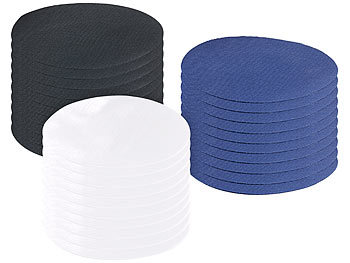 Bügelflecken: AGT Schnellhaftende Bügelflicken, Baumwolle, 30 St. in schwarz, blau, weiß
