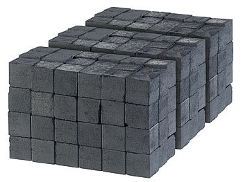 Kohle mit Kohleanzünder: Duvence Selbstentzündende Shisha-Kohle, 30 Rollen mit je 10 Briketts, 2,25 kg