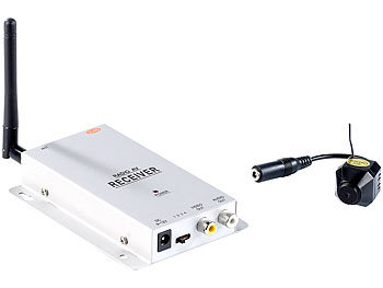 VisorTech Micro-Cam "Profi" m. Funkübertragung 2,4 GHz Color