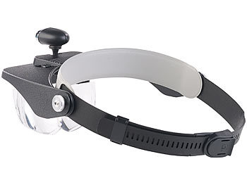 Profi Kopflupe Stirnlupe 5 Vergrößerungs Lupenbrille Brillenlupe mit 2 LED DHL 