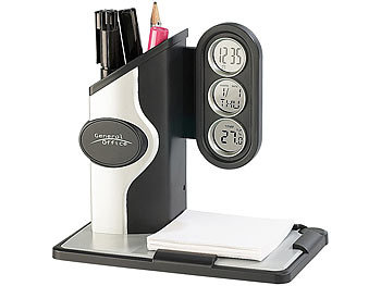 General Office Stiftehalter mit MemoPad, Wecker & Temperatur