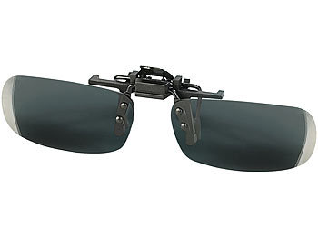 Schwarz Latinaric Outdoor Sonnenbrille Brillenaufsatz,Tag/Nacht UV Schutzen 