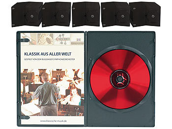 DVD-Huelle: PEARL DVD Slim (7 mm) Einzel Box 50er-Set schwarz