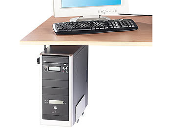 Supporto PC Sotto Scrivania Regolabile In Metallo – Fino A 35 Kg, Per Case Tower E Mini Tower, Montaggio Sotto Tavolo, Ideale Per Ufficio E Gaming Setup, Colore Nero