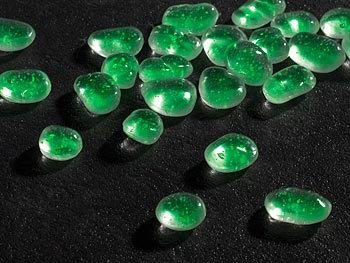 infactory Phosphoreszierende Leuchtsteine, 25 Stück, leuchten smaragdgrün