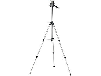 Stativ Kamera: Somikon Profi-Alu-Stativ für Photo- und Videokameras, bis 157 cm hoch