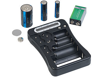 Batterie-Tester für AAA, AA, Micro, Mignon, Baby, 9V-Block, Lady, Mono, Knopf-Zellen