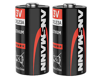 Ansmann Foto-Lithium-Batterie CR123A, 3 V, im 2er-Sparpack