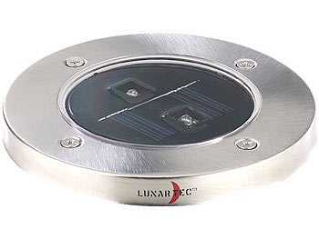 Lunartec Solar-Gartenstrahler mit 2 Super-Bright-LEDs, 3er-Set