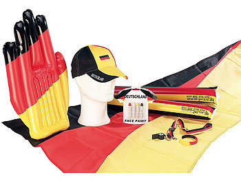 PEARL Exklusives PEARL Fan-Set "Deutschland", 8-teilig