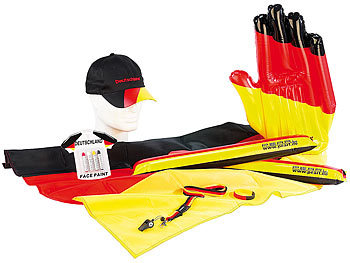 PEARL Exklusives PEARL Fan-Set "Deutschland", 8-teilig