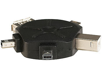 Fibrionic 5in1 USB-Adapter inklusive USB-Kabeltrommel (80 cm)