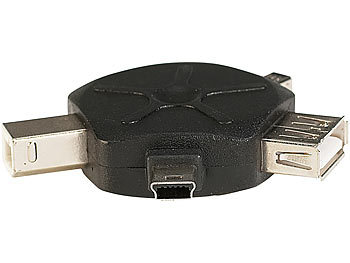 Fibrionic 5in1 USB-Adapter inklusive USB-Kabeltrommel (80 cm)