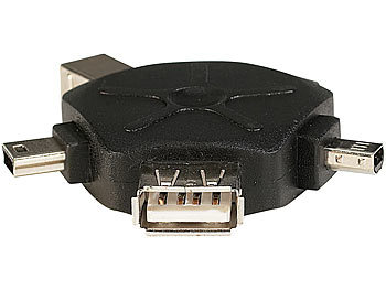 Fibrionic 5in1 USB-Adapter inklusive USB-Kabeltrommel (80 cm)