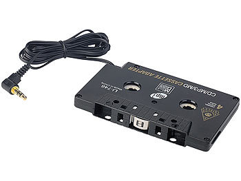 Adapterkassette: Q-Sonic CD/MP3-Kassetten-Adapter für Kfz-Betrieb