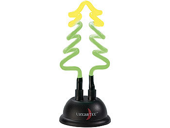 Lampe Weihnachtsbaum: Lunartec USB-Neon-Motivleuchte "Weihnachtsbaum", 16,5 cm hoch