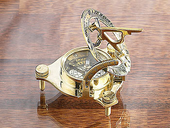 Taschensonnenuhr a Messing Ringsonnenuhr Design Antik Sundial Messgerät 