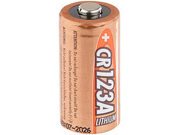 Foto-Lithium-Batterie Typ CR123A, 3 V, fÃ¼r Kleinbild- und SLR-Kameras / Batterien