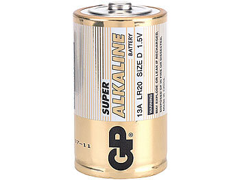 PEARL Große Batterien: Sparpack Alkaline Batterien Mono 1,5V Typ D im  4er-Pack (Monozelle 1 5 Volt)