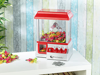 Kinder Süßigkeitenautomat Candy Grabber Greifautomat mit Spielmünzen Spielzeug 