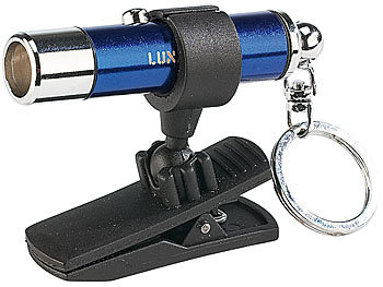 Lunartec LED Taschenlampe mit Schlüsselanhänger "Clip-Light"