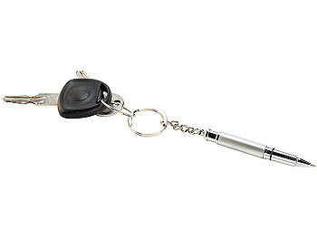 PEARL 2er Pack Mini Kugelschreiber mit Schlüsselanhänger