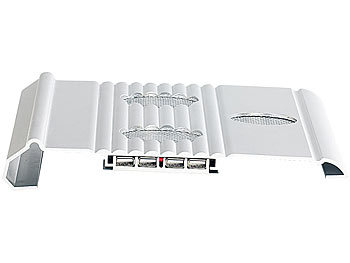 c-enter Notebook Aluminium Cooler-Pad mit 3-Port USB2.0-Hub