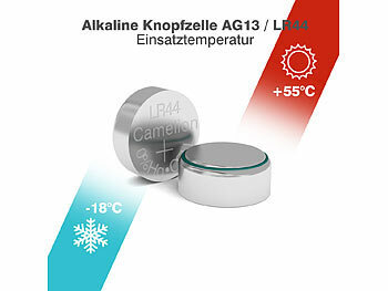 Camelion 10er-Set 1,5-Volt-Knopfzellen LR44/AG13 Alkaline