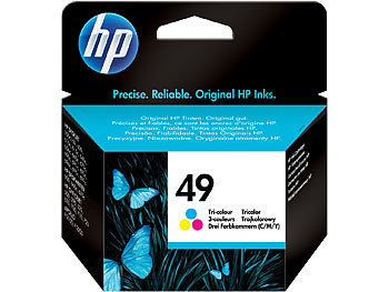 Lot De 5 Cartouches D'encre HP 49 Tri-couleur - Originales, Jamais Utilisées