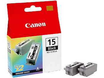Original Tintenpatronen für Tintenstrahldrucker, Canon: CANON Original Tintenpatrone BCI-15BK, 2x black