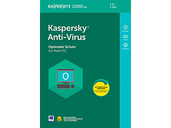 Kaspersky Anti-Virus 2018 (Product-Key-Karte)