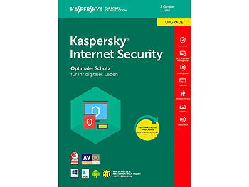 Kaspersky Internet Security 2018 Upgrade - 3 Lizenzen für PCs/Macs