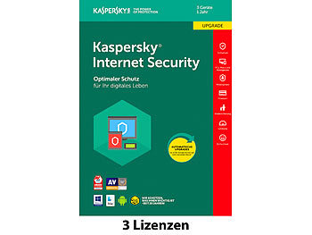 Kaspersky Internet Security 2018 Upgrade - 3 Lizenzen für PCs/Macs