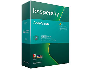 Virenscanner: Kaspersky Anti-Virus (1-Jahreslizenz, Code in Verpackung)