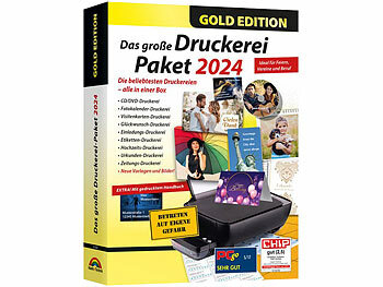 Aufkleber Klebefolie Inkjet Etikett Label Laser DIN Bedruckbares Paket: MUT Das große Druckereipaket 2024 - Gold Edition