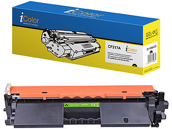 Patrone Laserdrucker: iColor Toner-Kartusche CF217A / 17A für HP-Laserdrucker, black (schwarz)