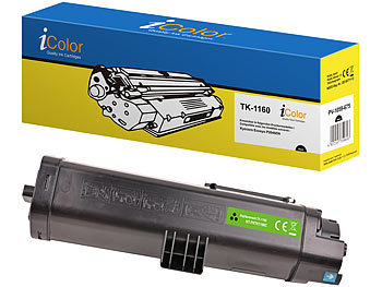 Tonerkartuschen: iColor Toner-Kartusche TK-1160 für Kyocera-Laserdrucker, black (schwarz)