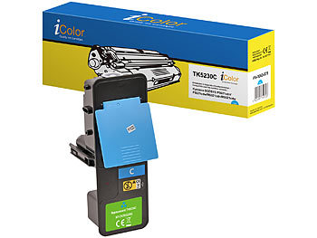 Tonerkartuschen: iColor Toner-Kartusche TK-5230C für Kyocera-Laserdrucker, cyan (blau)