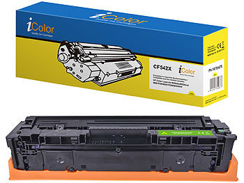 white-Label-Toner: iColor Toner-Kartusche CF542X für HP-Laserdrucker, yellow (gelb)