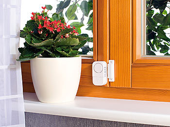 12er Pack Glasbruchalarm für Fenster und Türen Mini-Alarmanlage Alarm-Melder 
