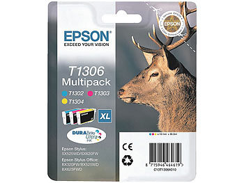 Epson Original Tintenpatronen Multipack T1306, cyan/magenta/yellow XL