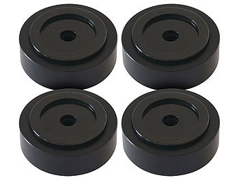 Dynavox Aluminium-Füße für HiFi-Geräte, 4er-Set, schwarz