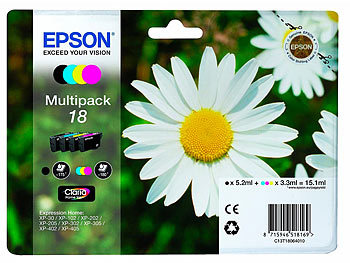 Epson Original Tintenpatronen Multipack T1806, BK/C/M/Y