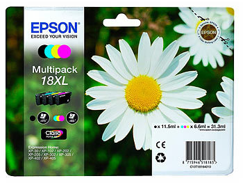 Original Tintenpatronen Multipack T1816, BK/C/M/Y XL / Epson Expression Home Xp 322