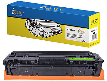 Laser Drucker Toner: iColor Kompatibler Toner für HP CF400X / 201X, schwarz