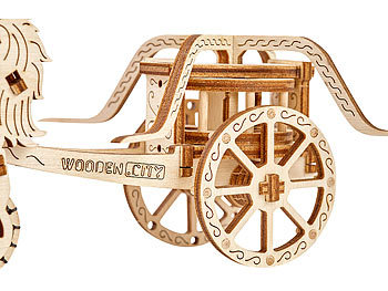 Wooden City Kinetisches 3D-Holzpuzzle "Da Vinci Streitwagen"