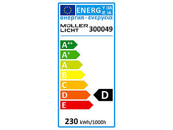 Müller Licht Dimmbare Halogenstab-Lampe, R7s, 230 W, 4.650 lm, warmweiß, 2900 K